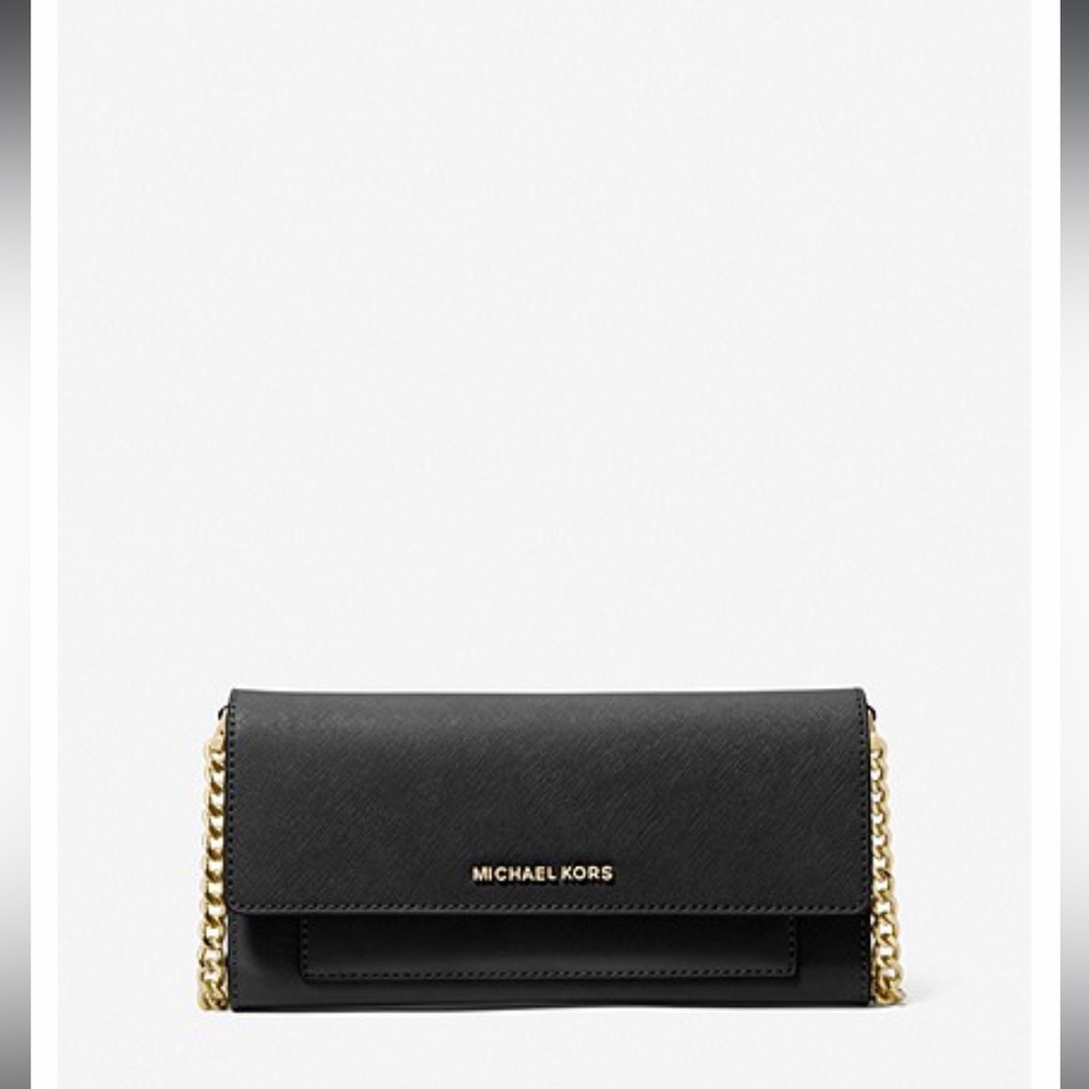 Michael Kors Jet Set Small Pebbled Leather Smartphone Convertible Crossbody Bag